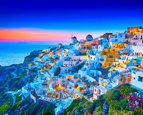 جزیره‌ی زیبای سانتورینی، یونان